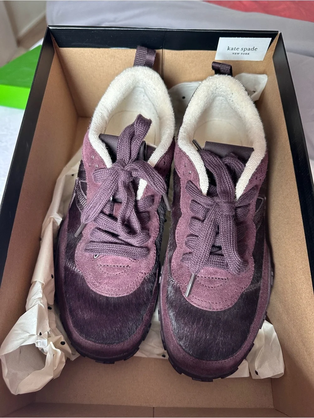Kate Spade K As In Kate Runner Haircalf Sneakers Blackberry Jam